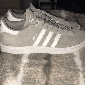 Gray Adidas Campus Shoes
